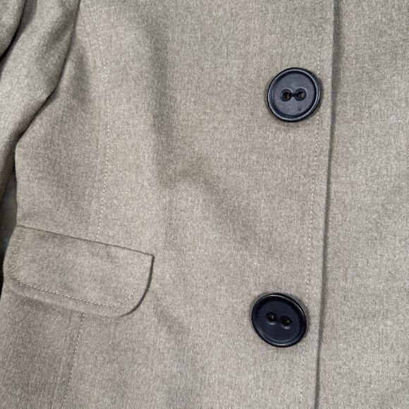 Akris Punto Tan Wool Angora Collared Short Trench Jacket Size US 8 FR 40 - Picture 2 of 9